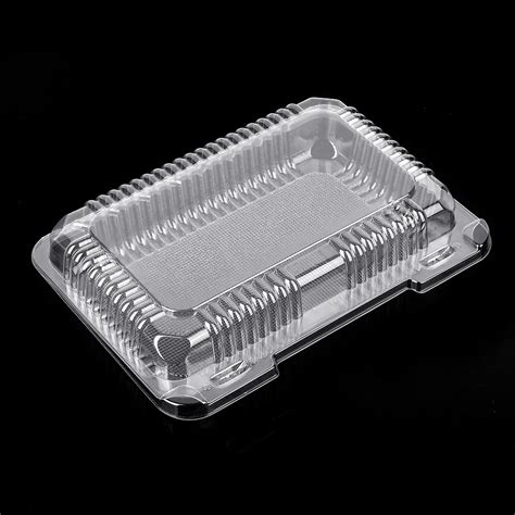 rectangle disposable container plastic hinged